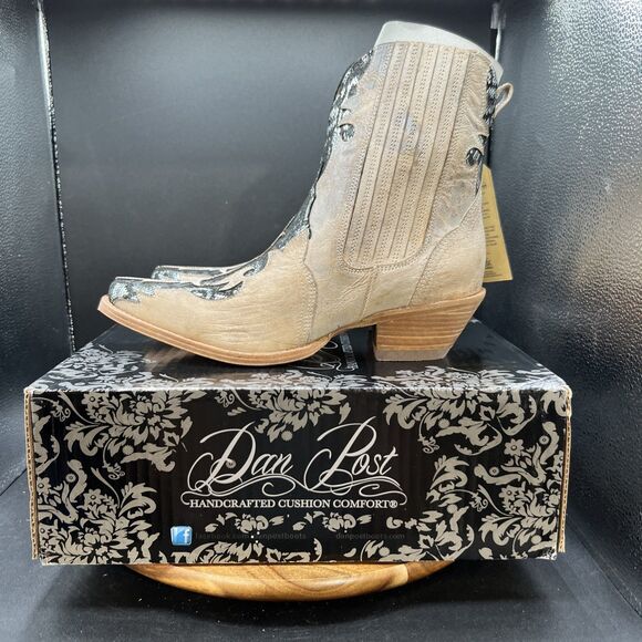 Dan Post Shay Womens Size 8.5 Western Boots Bone Cowboy Cowgirl DP4208 NEW